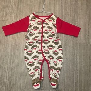 Sock Monkey sleeper and zip up hoodie 3M